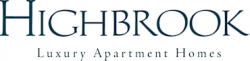 Highbrook Luxury Apartment Homes logo with elegant, dark text on a white background.